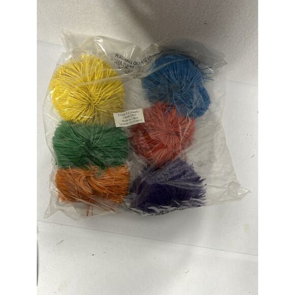 Vintage Kosmic Koosh Style Ball Lot Of 6 Multicolored in bag - Picture 1 of 2